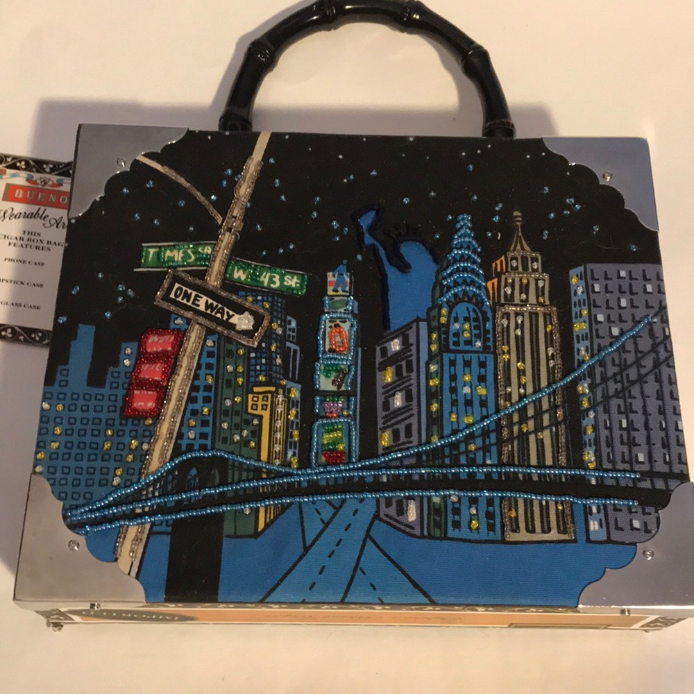 Bueno Wearable Art Cigar Box Bag BNWT Purse